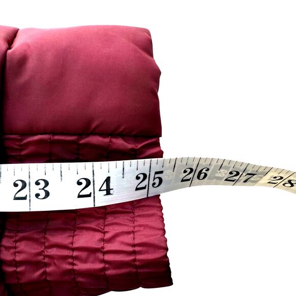 VTG 80s Deep North Puffer Jacket Mens sz S Burgundy Maroon Winter Quilted - Picture 3 of 7